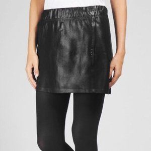 NWT! ELLA MOSS Black Faux Leather Mini Skirt